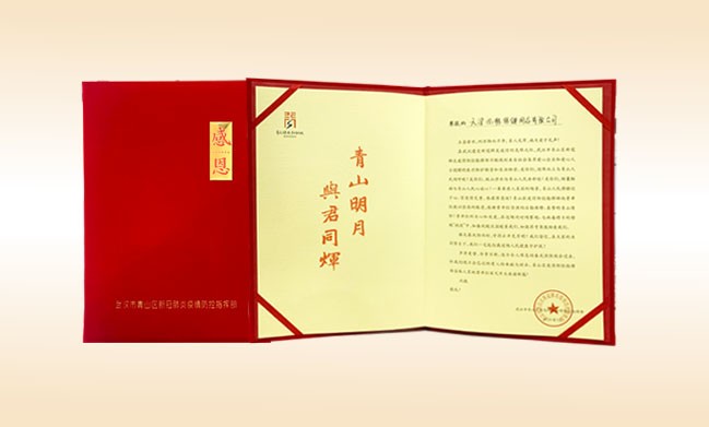 2020年3月-佳博官方网站公司荣获-武汉市青山区新冠肺炎疫情防控指挥部颁发的荣誉证书